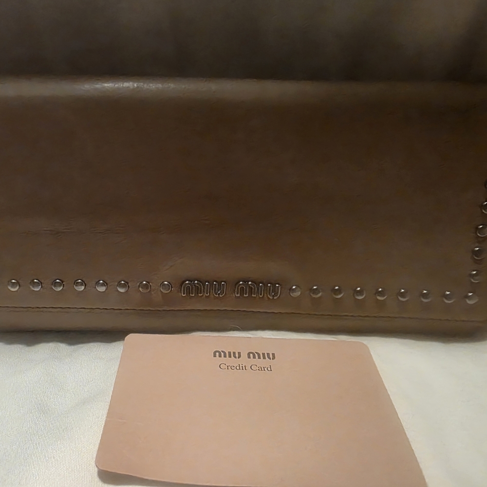 Miu Miu Jeweled Charm Wallet